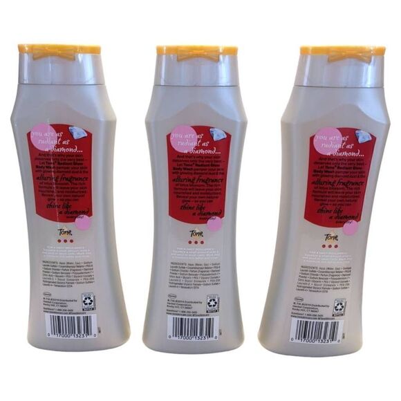 Tone Radiant Glow Illuminating Body Wash 16 fl oz Lot of 3 Diamond Dust Lotus - Picture 2 of 4